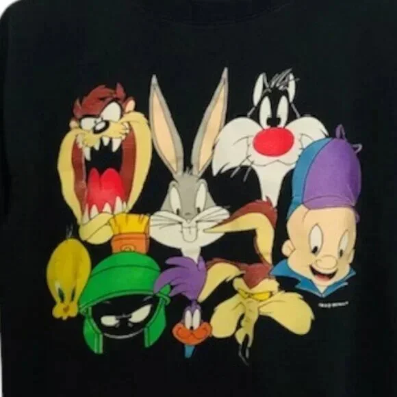 Vintage 90s Looney Tunes Gang T Shirt XL - Picture 3 of 7